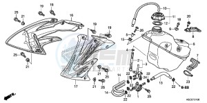 CRF250XD CRF250R Europe Direct - (ED) drawing FUEL TANK