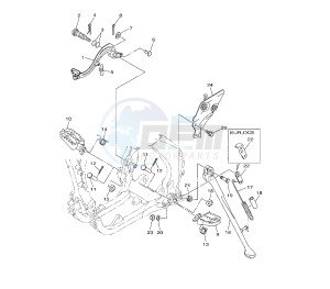 WR F 450 drawing STAND AND FOOTREST