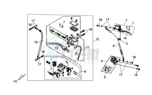 SYMPHONY SR 125 CH drawing BRAKE LEVER / BRAKE CALIPER / BRAKE LINES