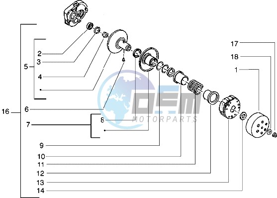 Driven pulley