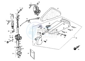 PADDOCK - 50 cc drawing CARBURETOR