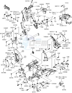 VULCAN S ABS EN650DHFA XX (EU ME A(FRICA) drawing Frame Fittings