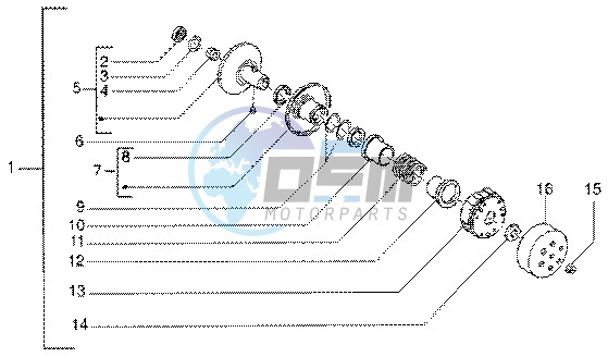 Driven pulley