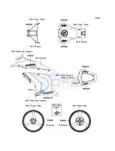 NINJA_ZX-10R ZX1000JCF FR XX (EU ME A(FRICA) drawing Decals(Gray)