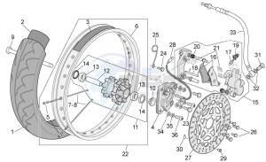 MX 125 supermotard drawing Front wheel