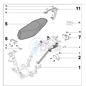 TWEET 125 N drawing FRAME AND SADDLE TANK BREED