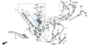 CBF600S drawing FR. BRAKE MASTER CYLINDER (CBF600SA/NA)