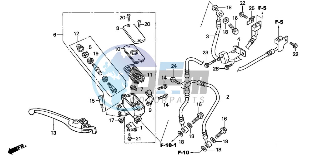 FR. BRAKE MASTER CYLINDER (CBF600SA/NA)