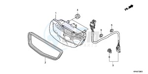 CB650FG CB650F 6ED - (6ED) drawing TAILLIGHT