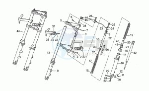 Le Mans 1000 drawing Front fork, 1st series