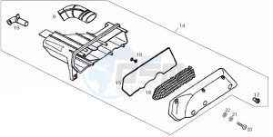 ATLANTIS CITY - 50 cc VTHAL1AE2 Euro 2 2T AC ESP drawing Air box (Positions)