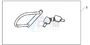 NT700VB drawing HONDA U LOCK