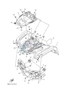 YFM450FWBD YFM45KPXJ KODIAK 450 EPS (BB51) drawing FRONT FENDER