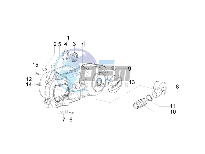 Crankcase cover and cooling