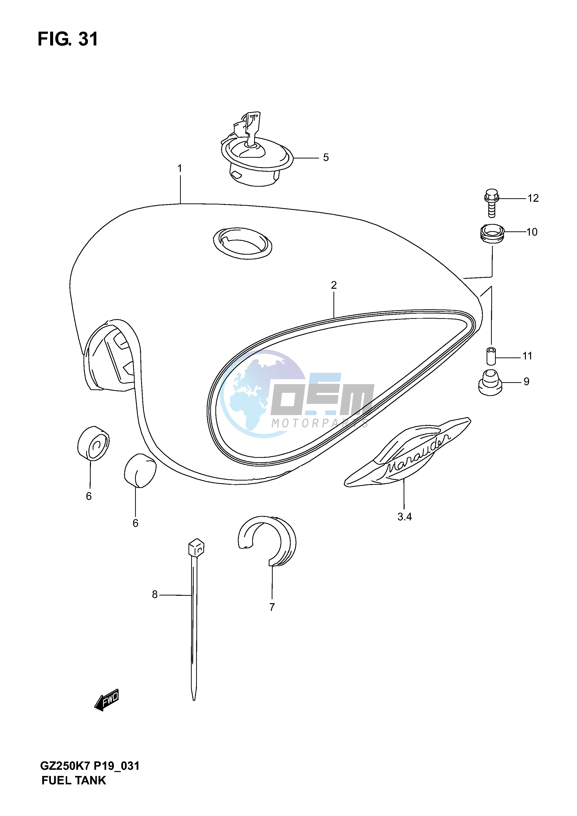 FUEL TANK (MODEL K3 K4)