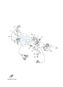 MT09 MT-09 STREET RALLY 900 (1RCW 1RCX) drawing HANDLE SWITCH & LEVER