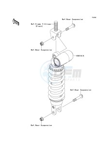 ZX 600 R [NINJA ZX-6R MONSTER ENERGY] (R9FA) R9FA drawing SHOCK ABSORBER-- S- -