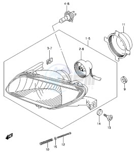 LT-A500X drawing HEADLAMP