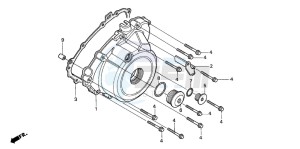 CB500 drawing LEFT CRANKCASE COVER