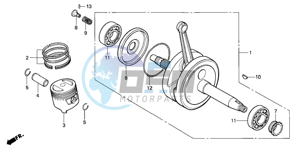 CRANKSHAFT/PISTON (CRF80F)