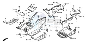 FJS400D SILVER WING drawing FLOOR STEP/UNDER COVER