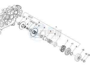 Runner 125 VX 4t e3 (UK) UK drawing Driven pulley