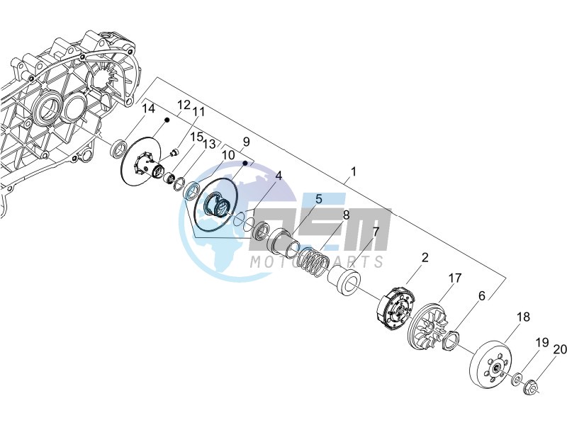 Driven pulley