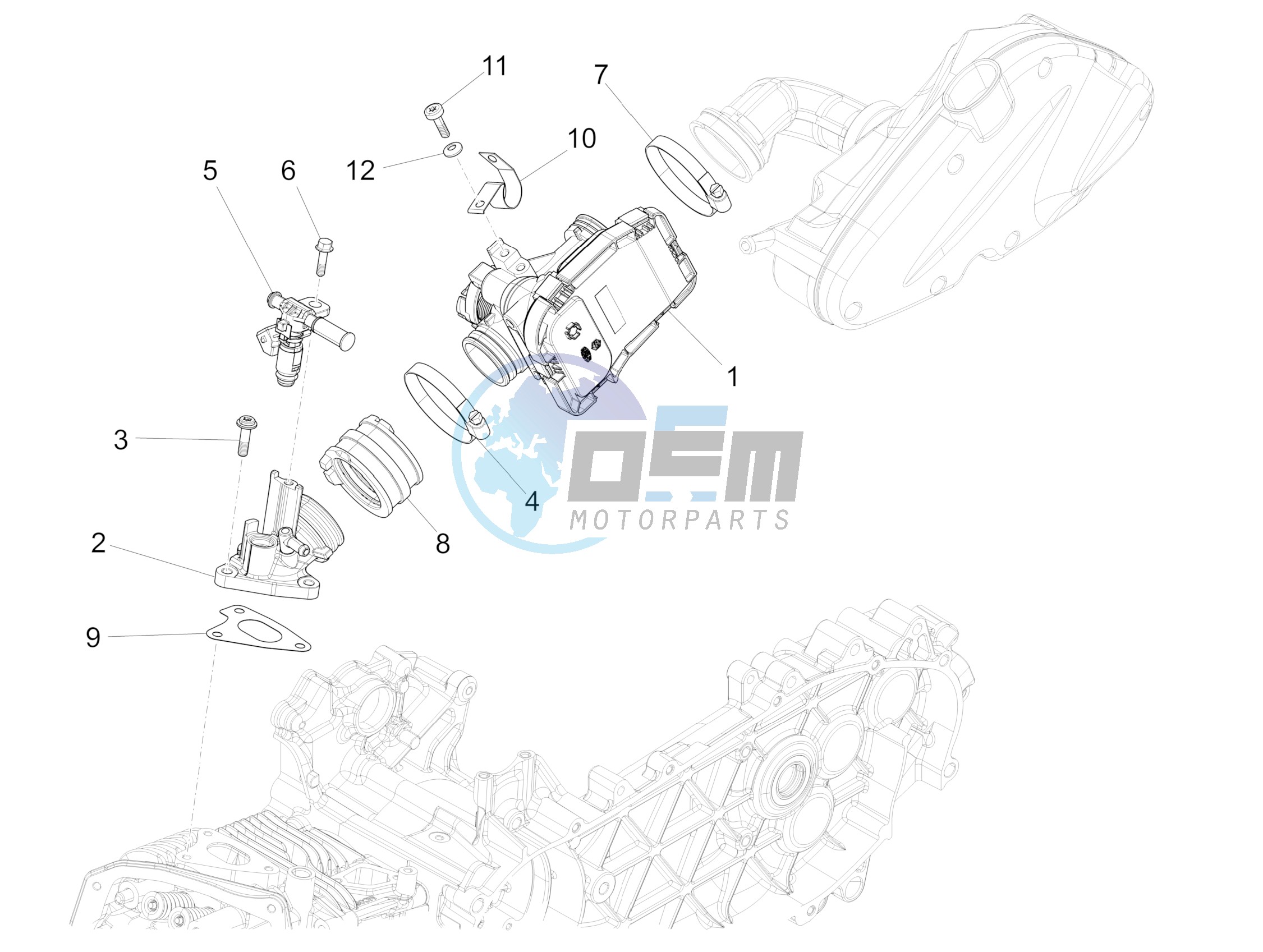 Throttle body - Injector - Induction joint