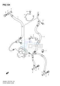 AN400 (E3-E28) Burgman drawing FRONT BRAKE HOSE (AN400ZAL1 E28)