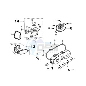 KISBEE U A drawing CRANKCASE COVER