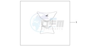 CBR1000RA9 UK - (E / ABS MKH MME REP) drawing TANK PAD