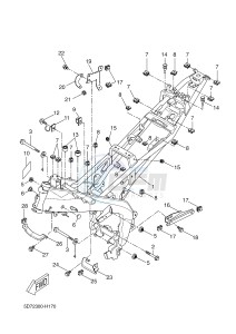 YZF-R125 R125 (5D7J 5D7J 5D7J) drawing FRAME