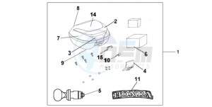 PES1509 Europe Direct - (ED) drawing TOP BOX 35 L NH-A48M