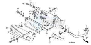 SH300A9 France - (F / ABS CMF) drawing EXHAUST MUFFLER