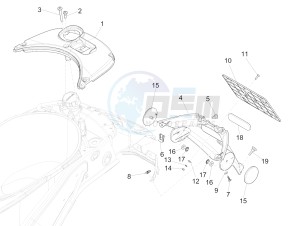 Sprint 50 4T 2V 25 kmh (EMEA) drawing Rear cover - Splash guard