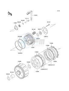 KLX 250 H [KLX250S] (H6F-H7F) H7F drawing CLUTCH