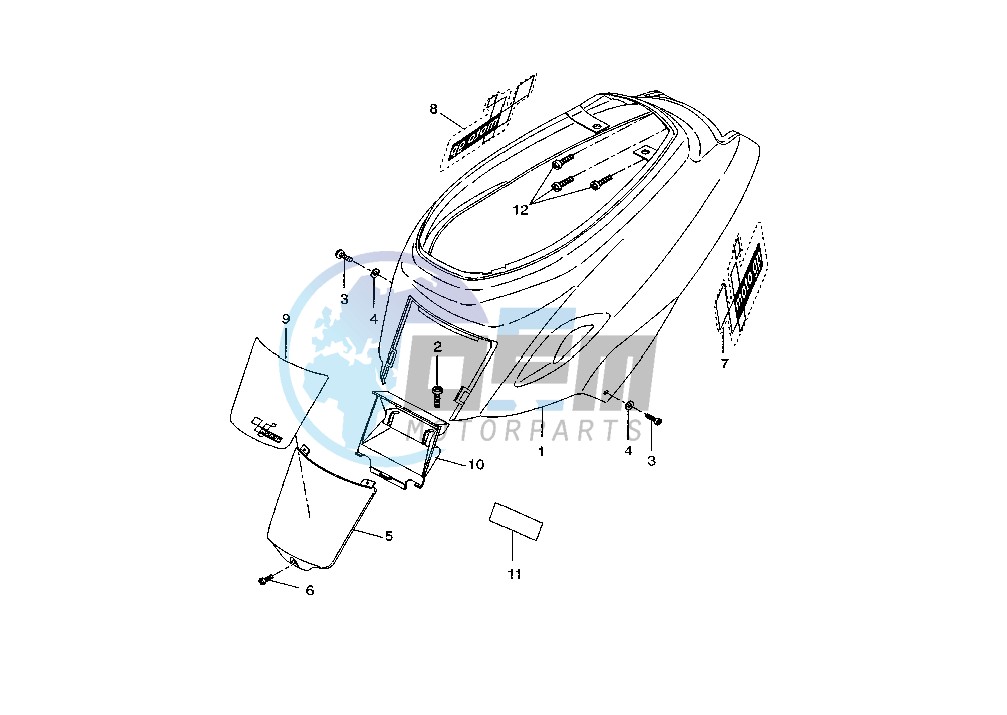 REAR BODY 5WW8 MOTO GP