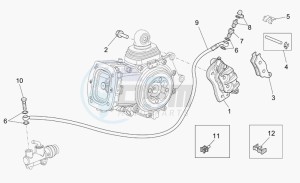 Breva V 1100 IE IE drawing Rear brake caliper