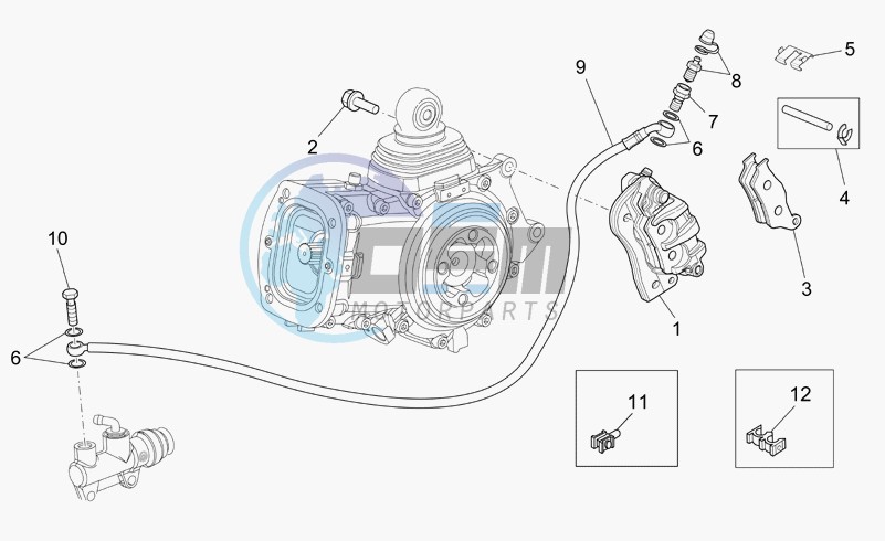 Rear brake caliper