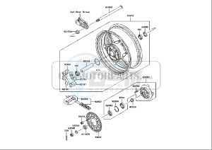 ZX-10R NINJA - 1000 cc (EU) drawing REAR WHEEL