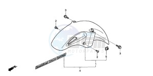 NT650V DEAUVILLE drawing FRONT FENDER