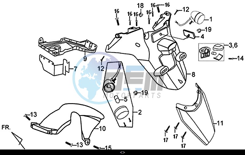 REAR FENDER REAR INNER FENDER