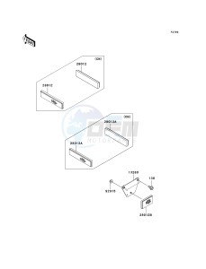 KAF 400 A [MULE 610 4X4] (A6F-AF) A9F drawing REFLECTORS