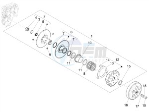 LX 125 4T 3V IE NOABS E3 (APAC) drawing Driven pulley