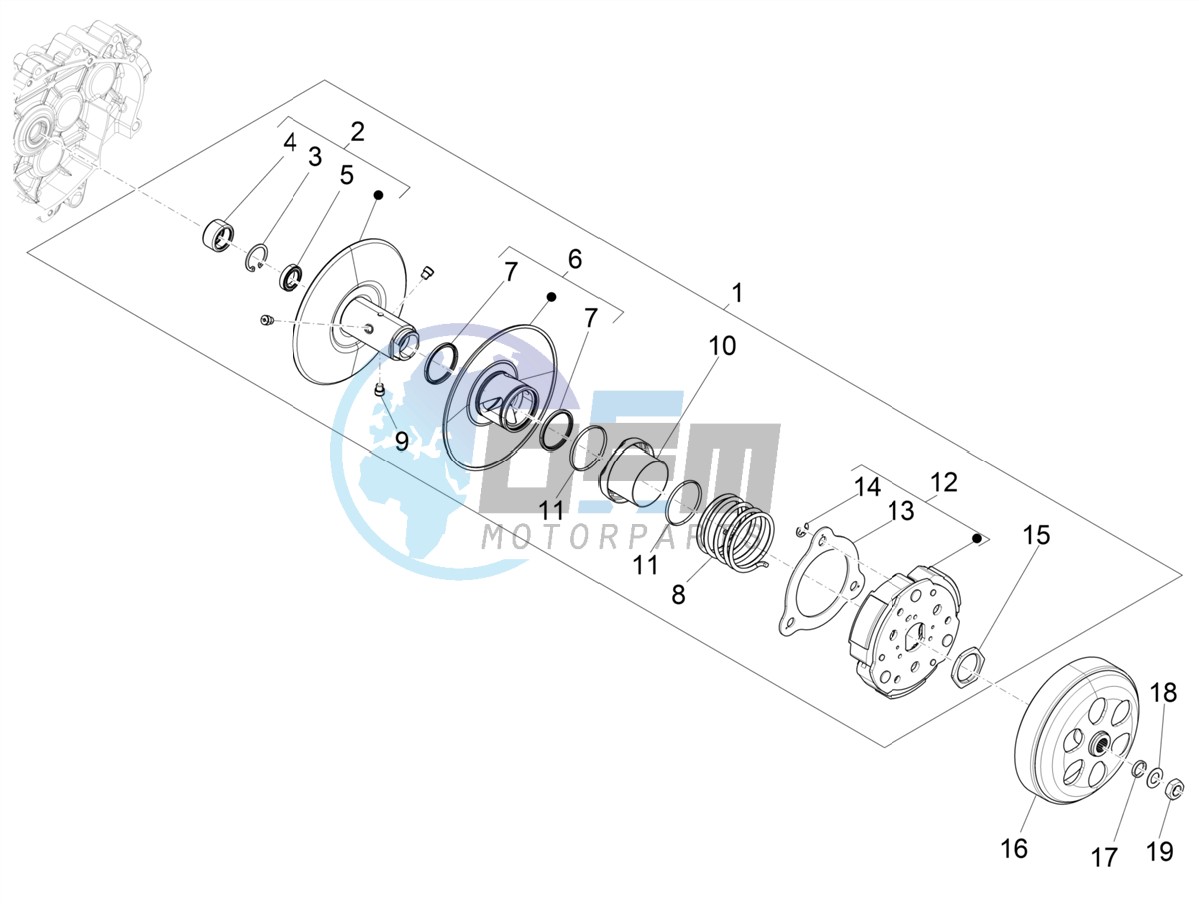 Driven pulley