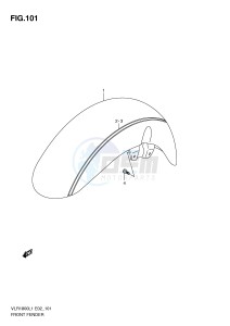 VLR1800 (E2) drawing FRONT FENDER (VLR1800TL1 E24)