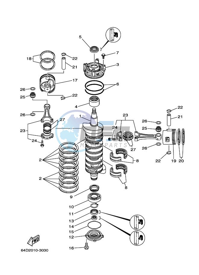 CRANKSHAFT--PISTON