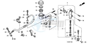 TRX400XC drawing RR. BRAKE MASTER CYLINDER