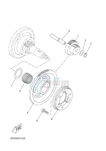 YZF-R125A YZF-R125 ABS R125 (BR61 BR61 BR61 BR61) drawing STARTER CLUTCH