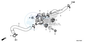 CB500XAF CB500X UK - (E) drawing AIR INJECTION SOLENOID VALVE